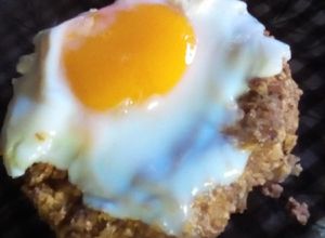 Una foto de Hamburguesas "chickpeas soy egg"🤭