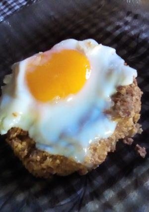 Una foto de Hamburguesas "chickpeas soy egg"🤭