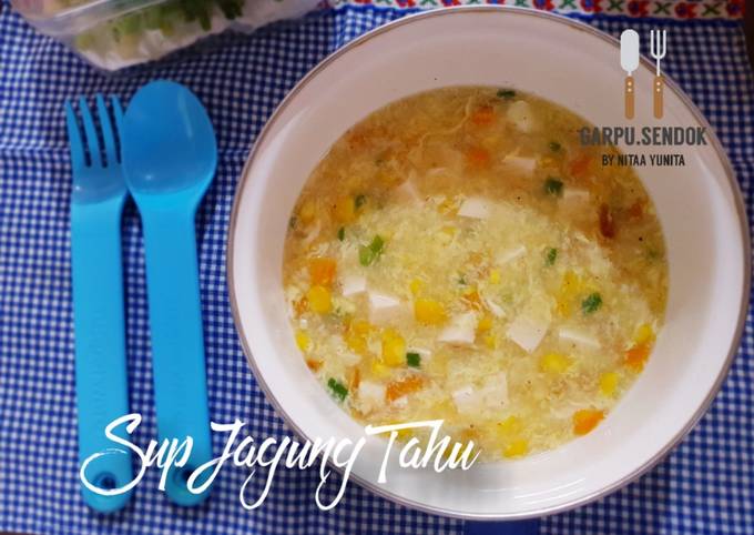 Bagaimana Membuat 63. Sup Jagung Tahu, Sempurna