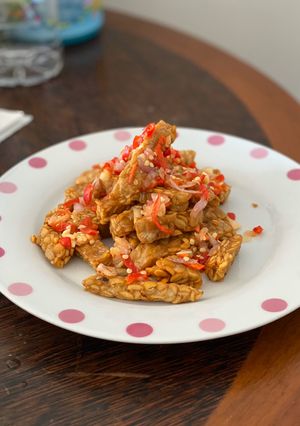 Foto resep Tempe Sambal Matah (#masakananakkosadla)