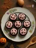 400 Cupcake al cacao con crema al formaggio, mirtillo e matcha