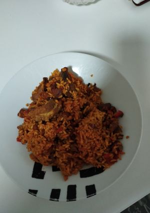 Una foto de Arroz con costillas