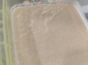 Una foto de crema batida casera