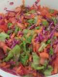 Ensalada de repollo morado y zanahoria