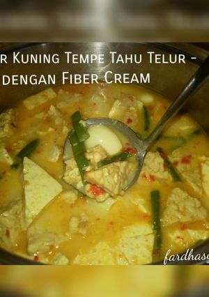 Foto resep Sayur Kuning Tempe Tahu Telur dengan Fiber Cream