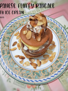 Foto resep Recook Japanese Fluffy Pancake with Ice Cream