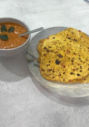 Una foto de Roti de boniatoo batata