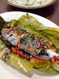 Pais Peda (pepes ikan asin peda)