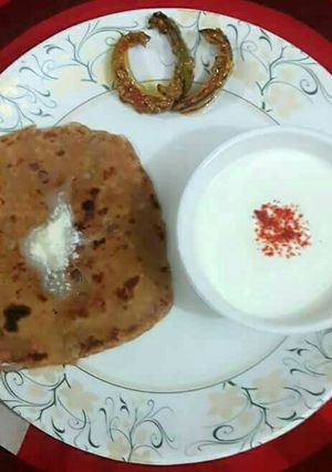 A picture of Leftover dal parantha.