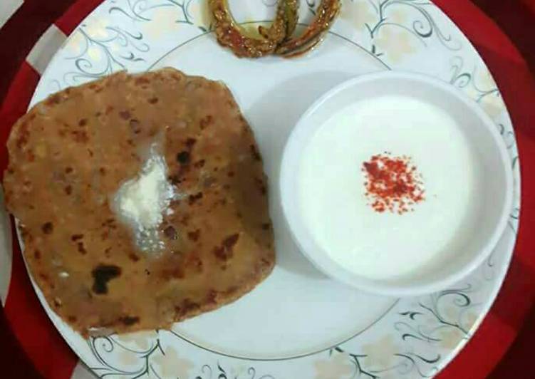 Leftover dal parantha