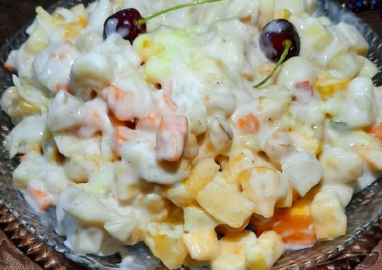 How to Make Quick Russian salad😋😋