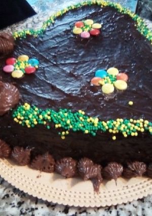 عکسی از دستور کیک شکلاتی خودم پز😋
