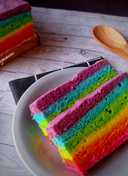 Rainbow cake 1 telur (kukus)