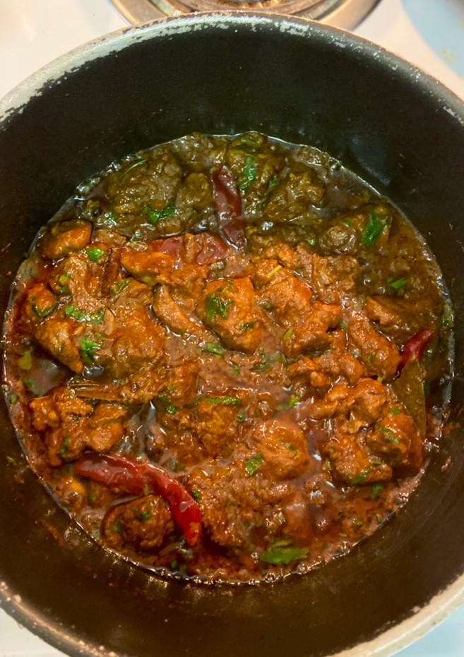 A picture of Mutton curry.