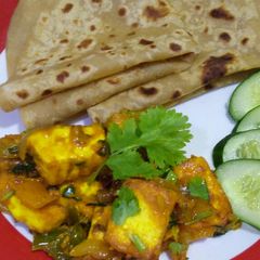 A picture of Paneer And capsicum sabji.