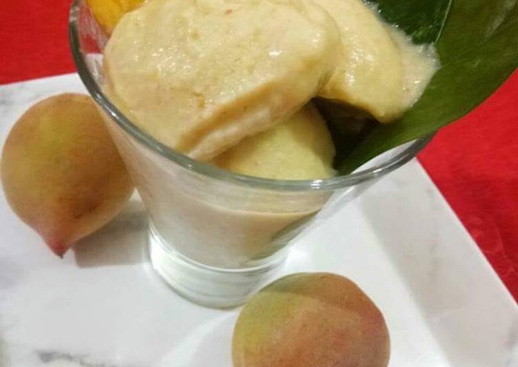 Recipe of Any-night-of-the-week Peach frozen yogurt