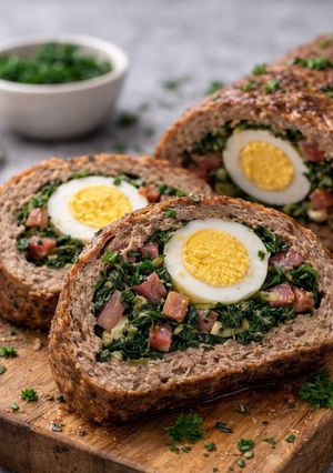 Foto di Polpettone ripieno di Spinaci, Speck e Uova sode
