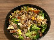 A picture of ground turkey cabbage