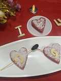 Strawberry khoya hearts