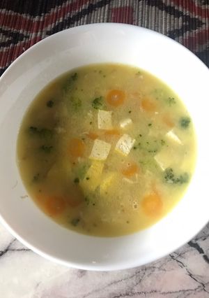 Foto resep Sup ayam kampung dan sayuran (super gampang dan kilat) - MPASI 11 bln