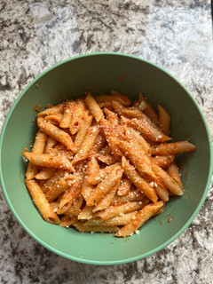 A picture of Gabby’s Cheesy Meat Pasta.