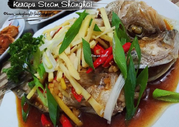 Resep Kerapu Steam shanghai Lezat