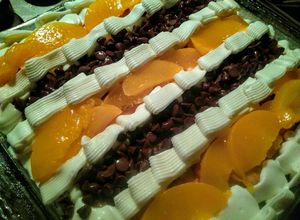 Una foto de TARTA De Cocoa y Galletas con Leche de Vainilla