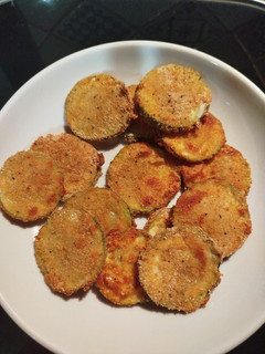 A picture of Zucchini Chips in the Air Fryer.