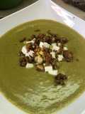 Sopa  de  crema de chile Poblano a la Sonorense
