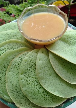 Foto resep Serabi kuah kinca (saus gula merah)