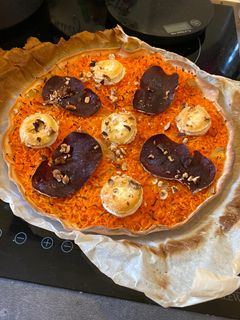 Une photo de Tarte chèvre carottes noisettes