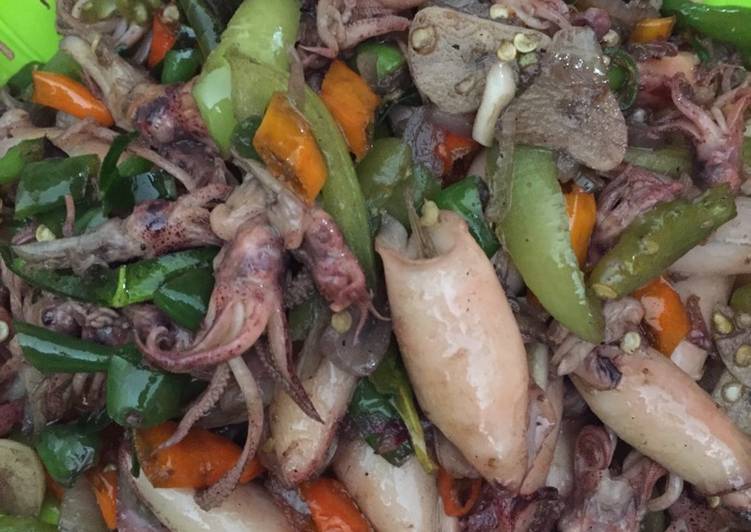 Tumis Cumi Asin Pedas