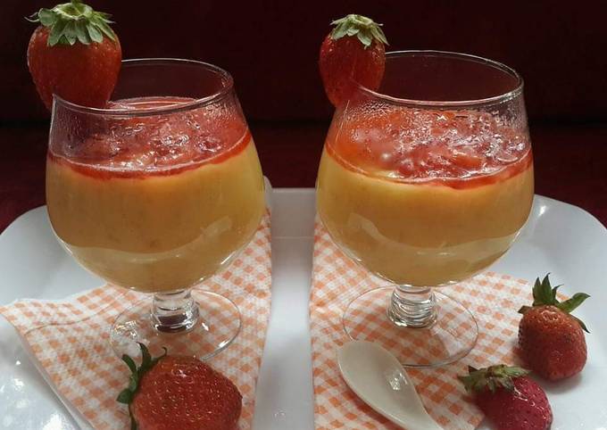 Simple Way to Prepare Award-winning Apple and strawberry custard