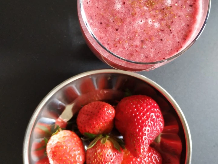 Recipe Banana, strawberries and orange smoothie the Can Spoil the Tongue Delicious
