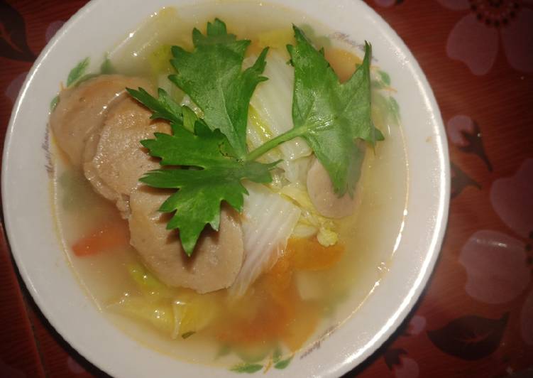 Cara Buat Tumis sawi putih bakso Simpel