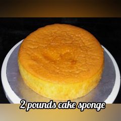 A picture of 2 pounds sponge cake.