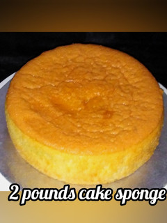 A picture of 2 pounds sponge cake.