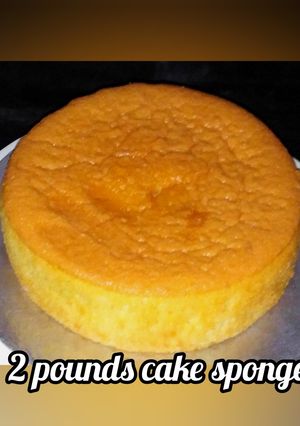 A picture of 2 pounds sponge cake.