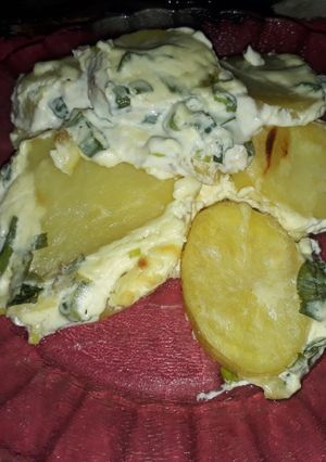 Una foto de Papas con crema