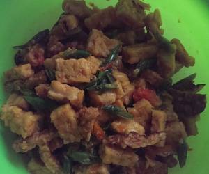 Resep mudah Sambal goreng tempe campur kacang Yummy Mantul