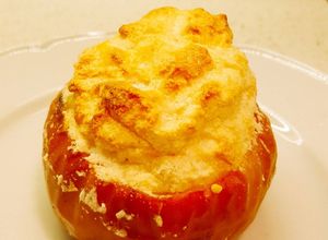 Una foto de Soufflé en manzana asada