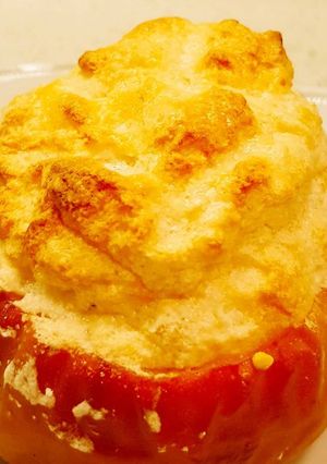Una foto de Soufflé en manzana asada
