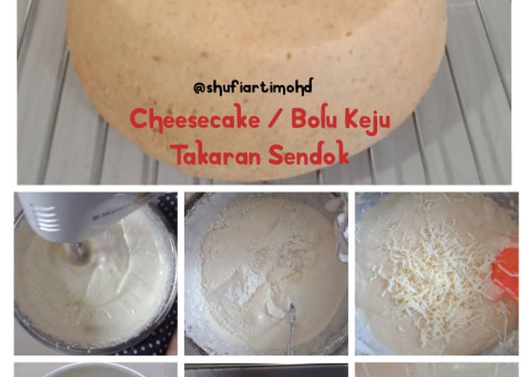 Cara Gampang Membuat Cheesecake / Bolu Keju/ Blodar Keju Takaran Sendok, Bikin Ngiler