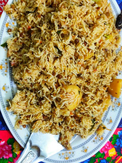 A picture of Dal Masoor pulao.