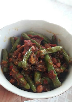 Foto resep Balado buncis, teri dan kacang