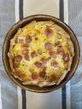 Tarta de salchicha y queso