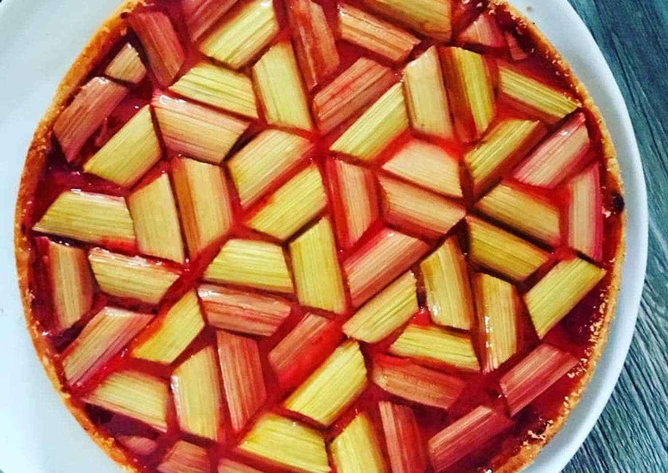 Tarte # fraise rhubarbe