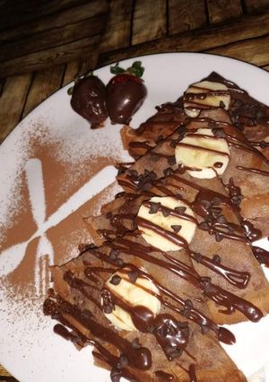 صورة لوصفة كريب بالشوكولا
