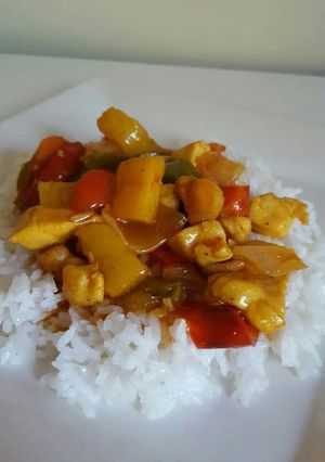 Una foto de Pollo hawaiano