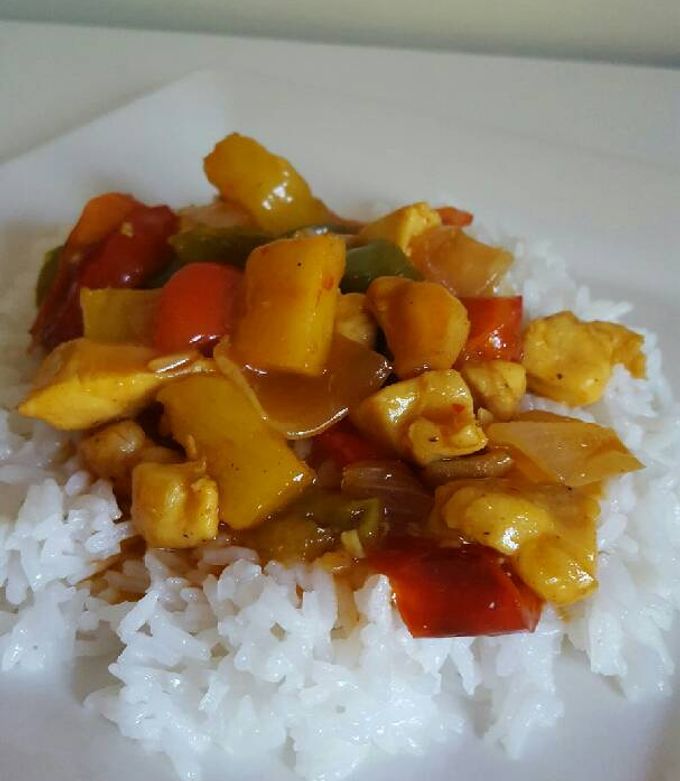 Una foto de Pollo hawaiano